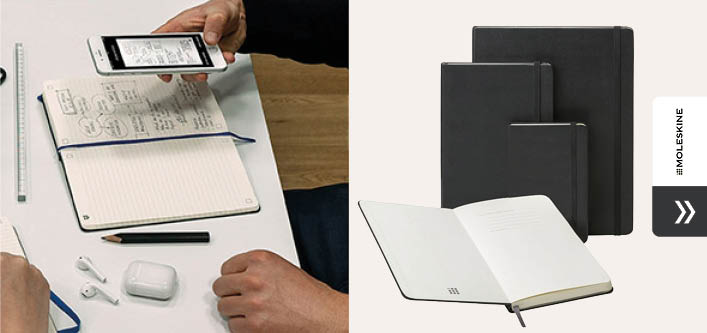 Moleskin notitieboekjes bedrukken met logo