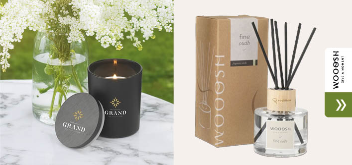 Wooosh producten met logo opdruk als relatiegeschenl