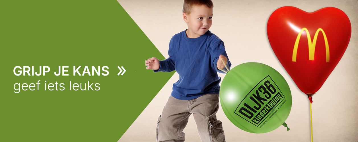 Bedrukte ballonnen met logo en promotie‑opdruk voor beurzen, evenementen en marketingacties