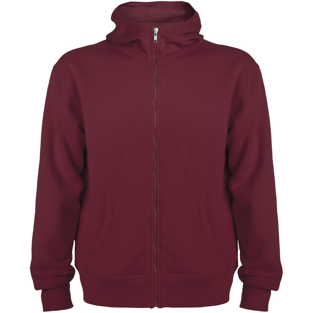 Montblanc 280 g/m² unisex hoodie met volledige rits - Granaat