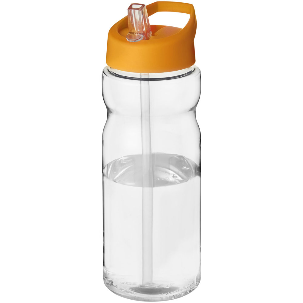 H2O Active® Base Tritan™ 650 mlsportfles met tuitdeksel - Transparant helder, Oranje