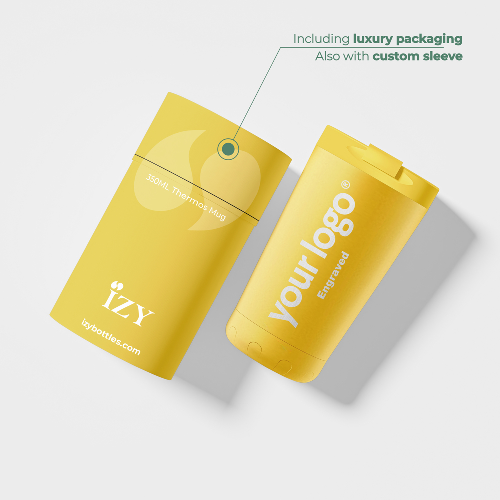 Thermosbeker / Koffiebeker - Geel - 350 ml