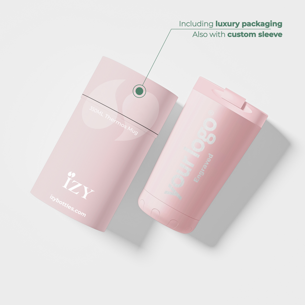 Thermosbeker / Koffiebeker - Roze - 350 ml