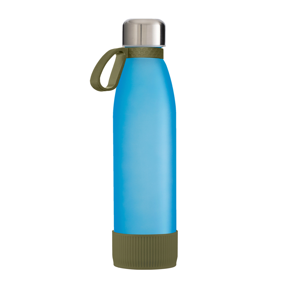 Fles GLASS - oijfgroen, zilver, cyaan