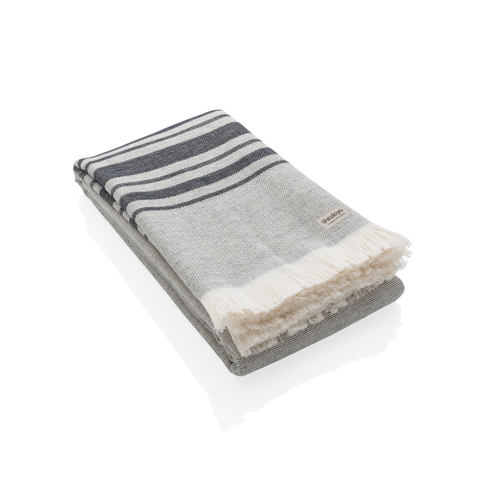 Ukiyo Yumiko AWARE™ Hamam Handdoek 100x180cm - zwart (± PMS Black)