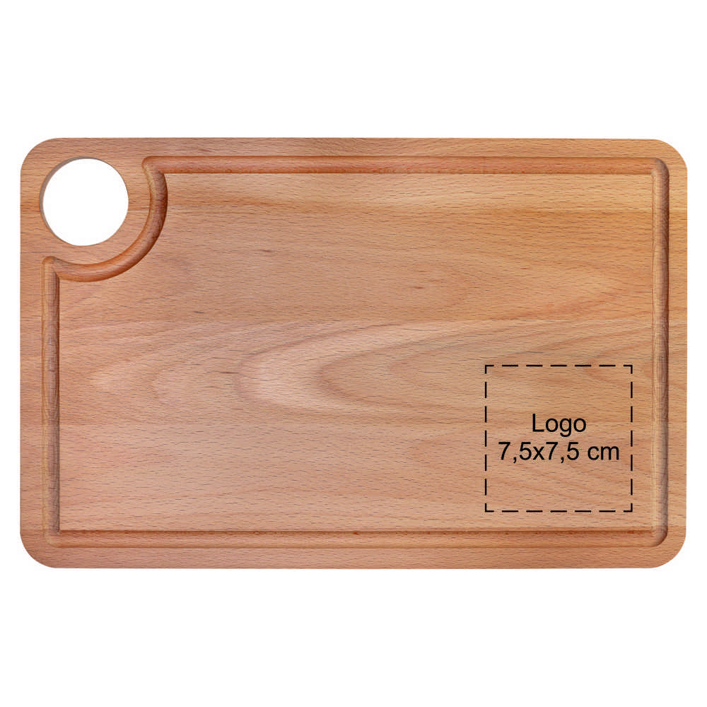 Plank met sapgeul en 'oog' beuken 34x22 cm