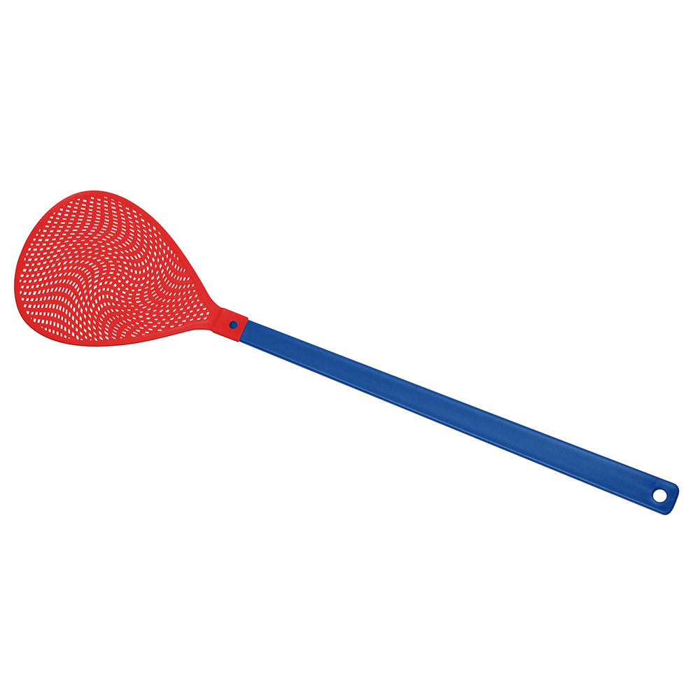 Vliegenmepper "ovaal" - blauw/rood