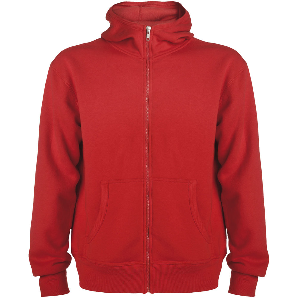 Montblanc 280 g/m² unisex hoodie met volledige rits - Rood