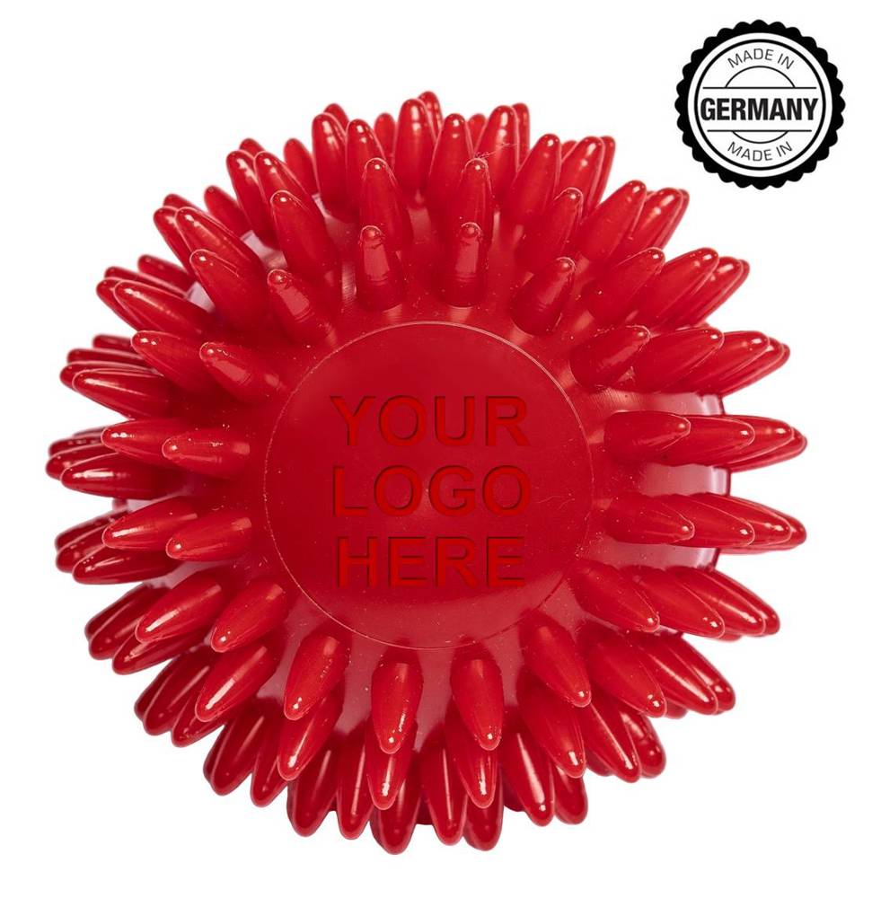 Massagebal / Egelbal, rond reliëfveld - Rood