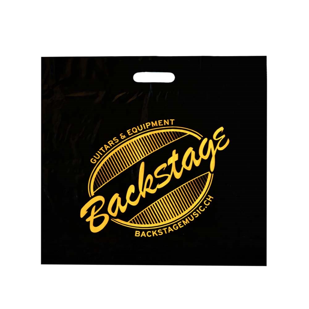Plastic tas 56 x 45 x 7,5 cm, 48 micron, ldpe, stanshandvat, 2 zijden