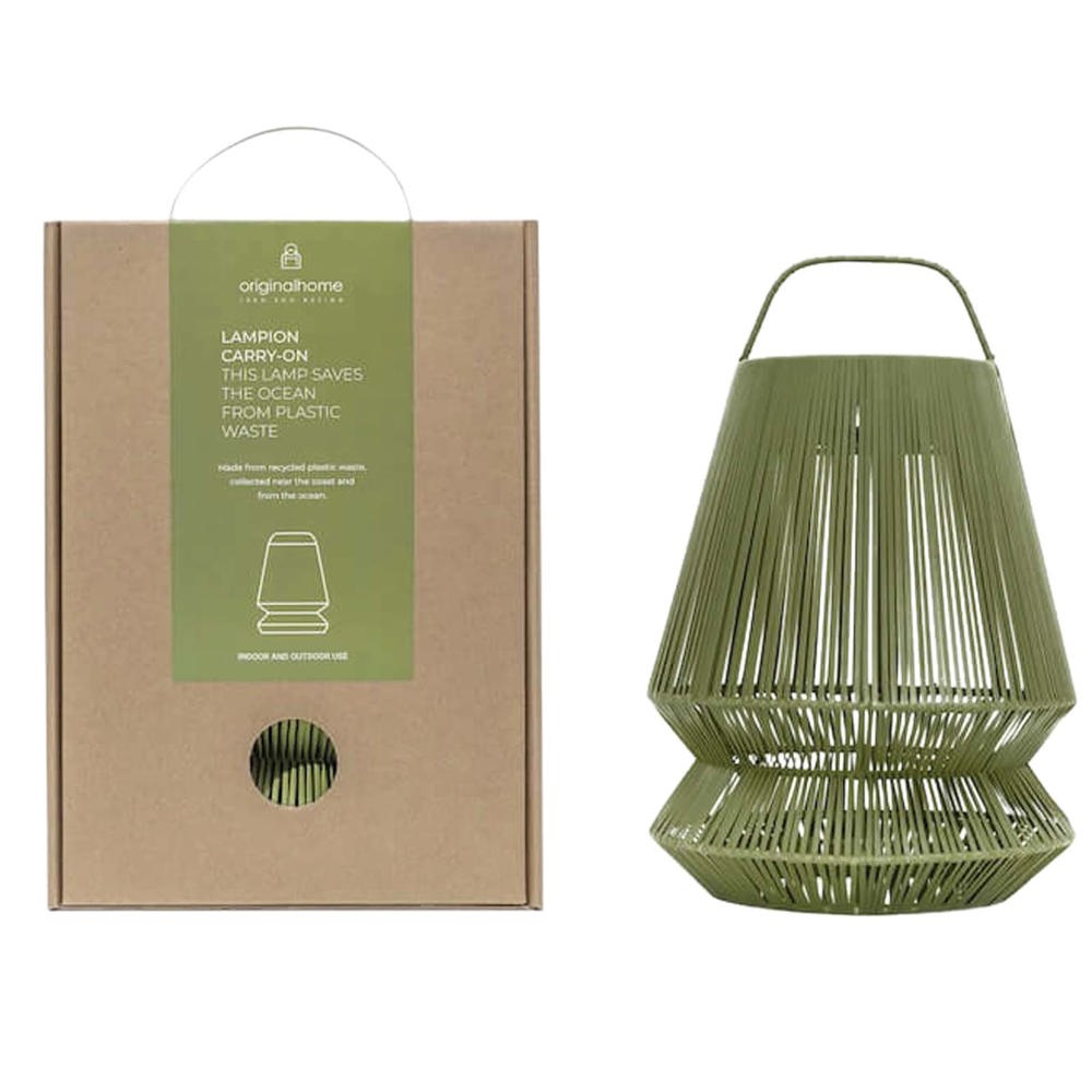 Originalhome Lampion gerecyclede draagbare lampenkap - Groen