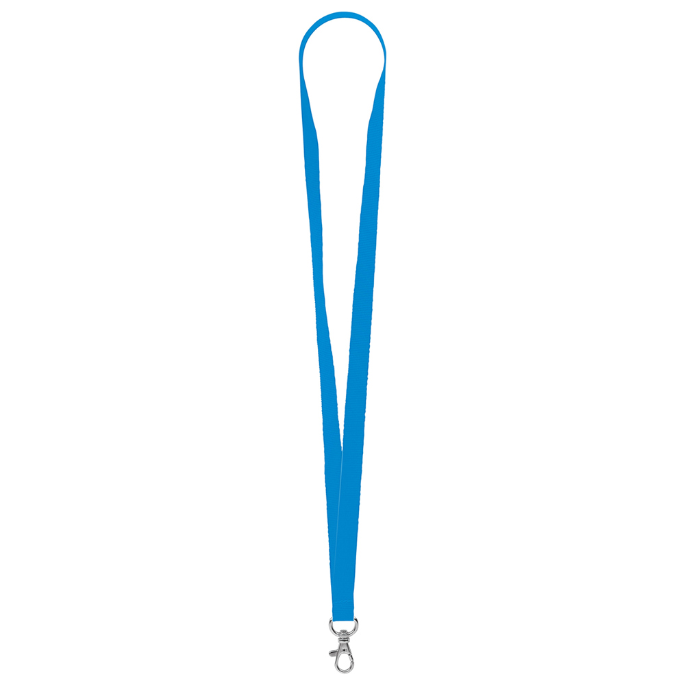 Keycord "standaard", breedte 15 mm - pastelblauw