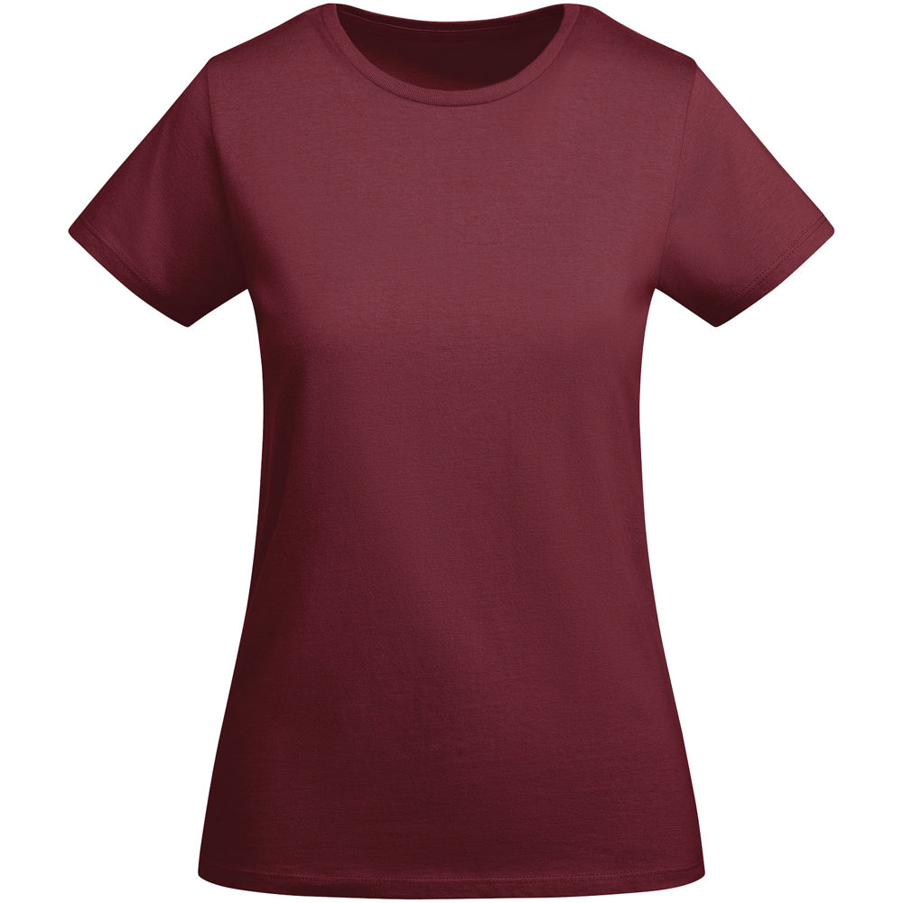 Breda 175 g/m² biologisch katoenen dames T-shirt met korte mouwen - Granaat