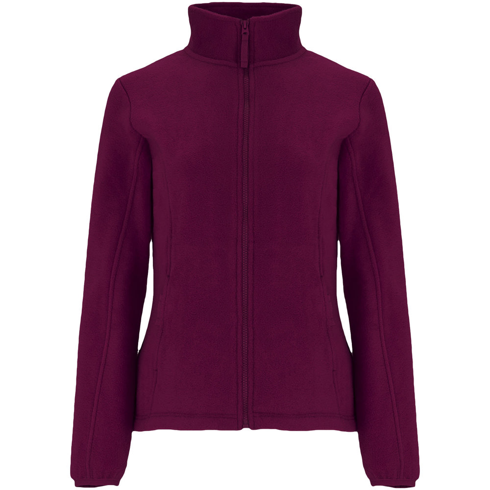 Artic fleece damesjack met volledige rits - Granaat