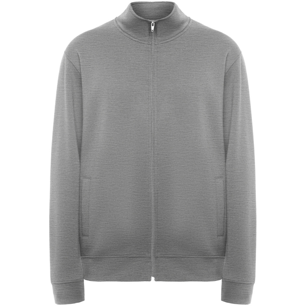 Ulan 280 g/m² unisex sweater met volledige rits - Gemêleerd grijs