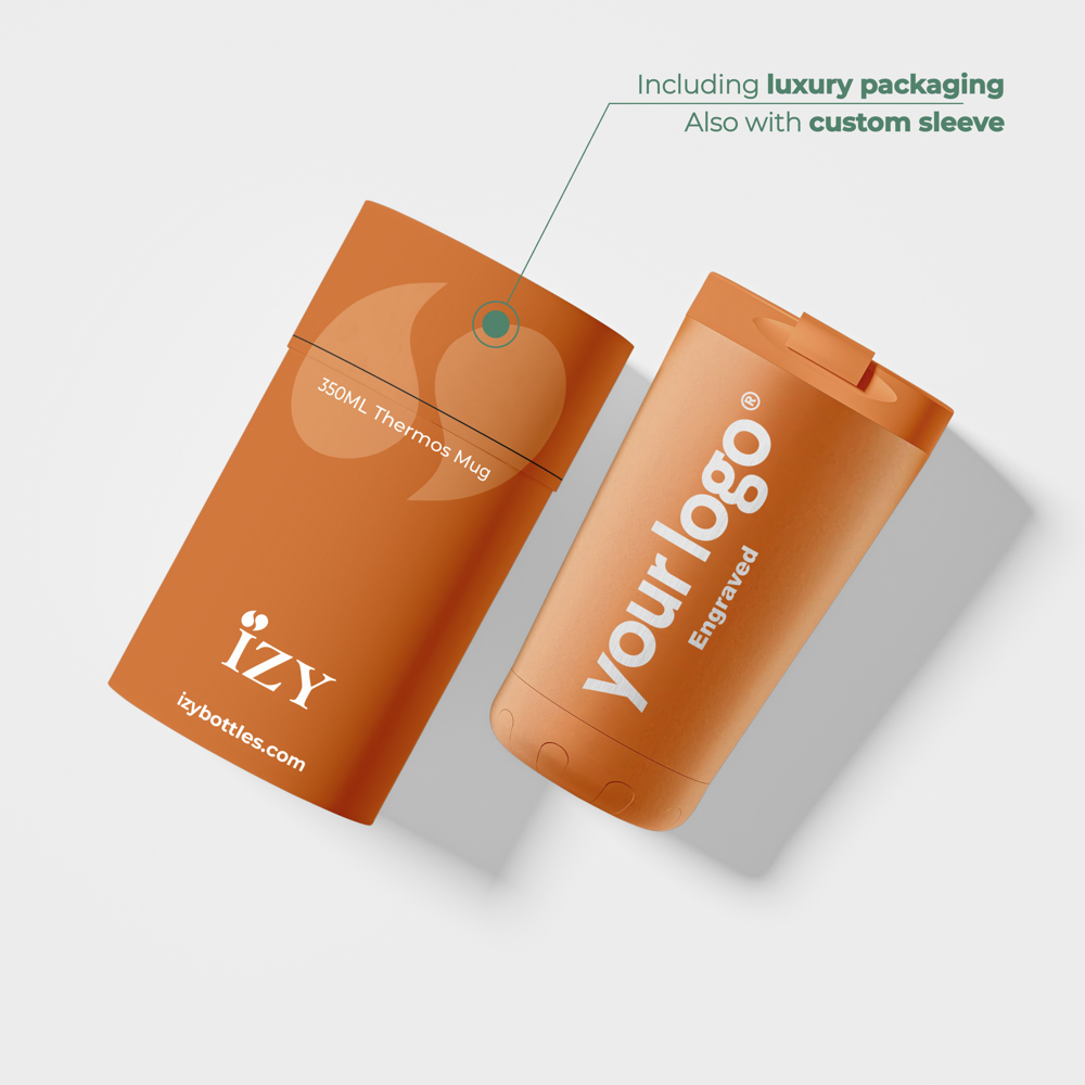 Thermosbeker / Koffiebeker - Oranje - 350 ml