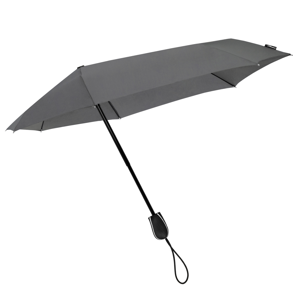 STORMaxi - Arodynamische opvouwbare stormparaplu - Handopening - Windproof -  90 cm - Grijs (± PMS COOL GRAY 9C)