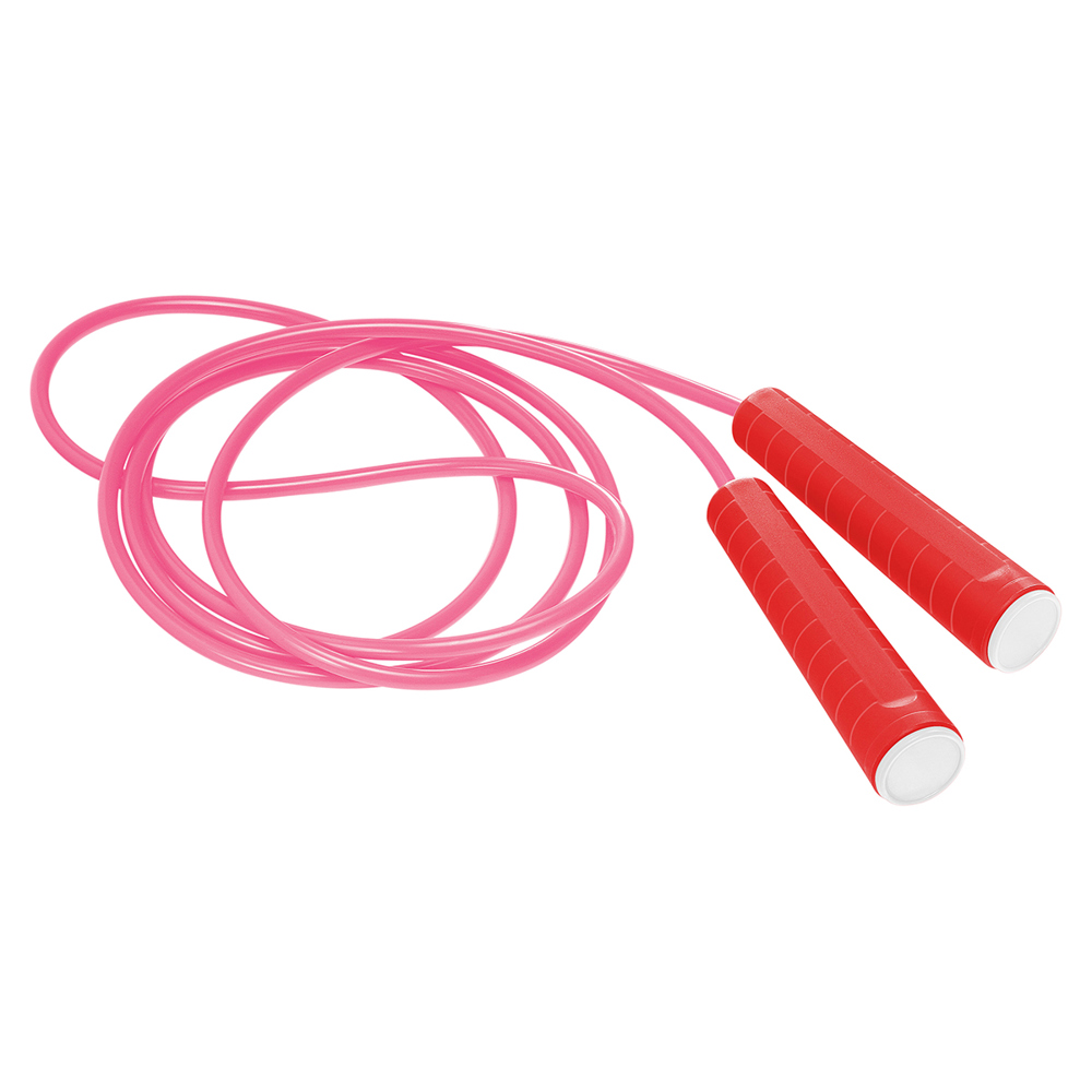 Springtouw - rood/wit/fuchsia