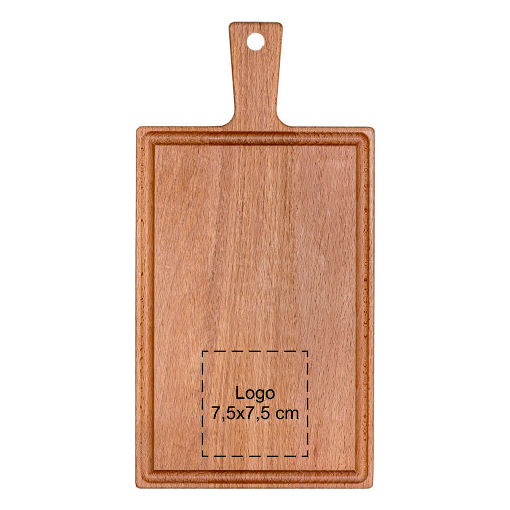 Plank met handvat beuken 33x16 cm
