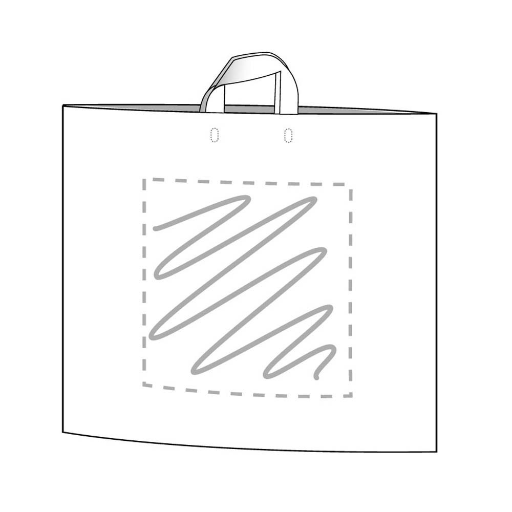 Plastic tas, 61 x 45 x 7,5 cm, 48 micron, ldpe, lushandvat, 1 zijde