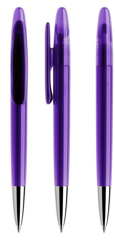 Prodir DS5 TTC Transparent with Chrome Metal Nose-Cone - Purple transparant