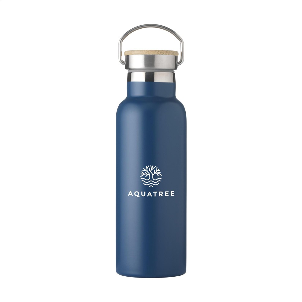 Nordvik RCS Recycled Steel 500 ml drinkfles - blauw (± PMS 2188C)