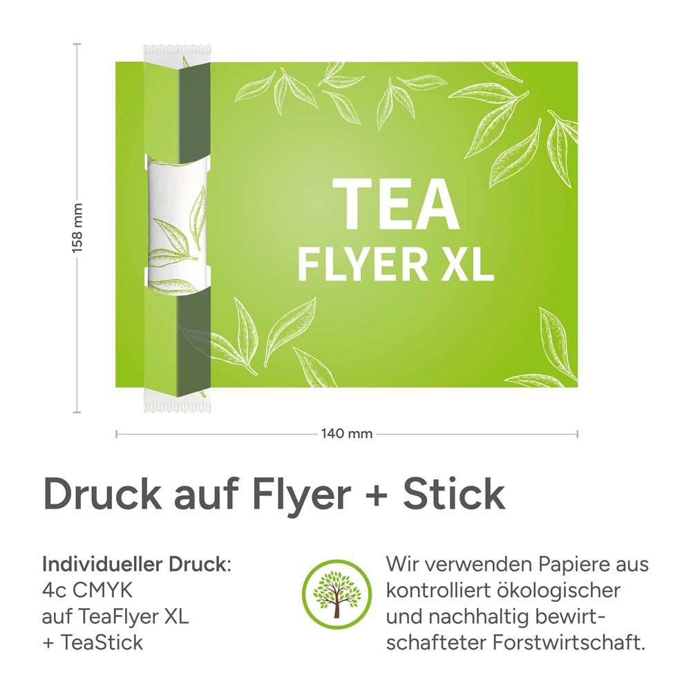 TeaFlyer XL incl  1 TeaStick "Individueel Design"
