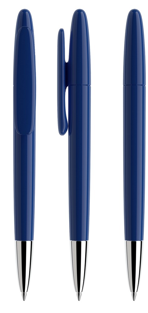Prodir DS5 TPC Polished with Chrome Metal Nose-Cone - Blue polished
