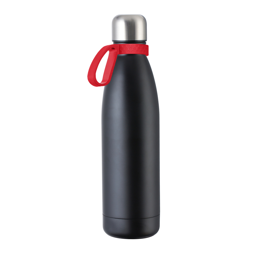 Fles RETUMBLER-myTOULON - rood, zwart, zilver