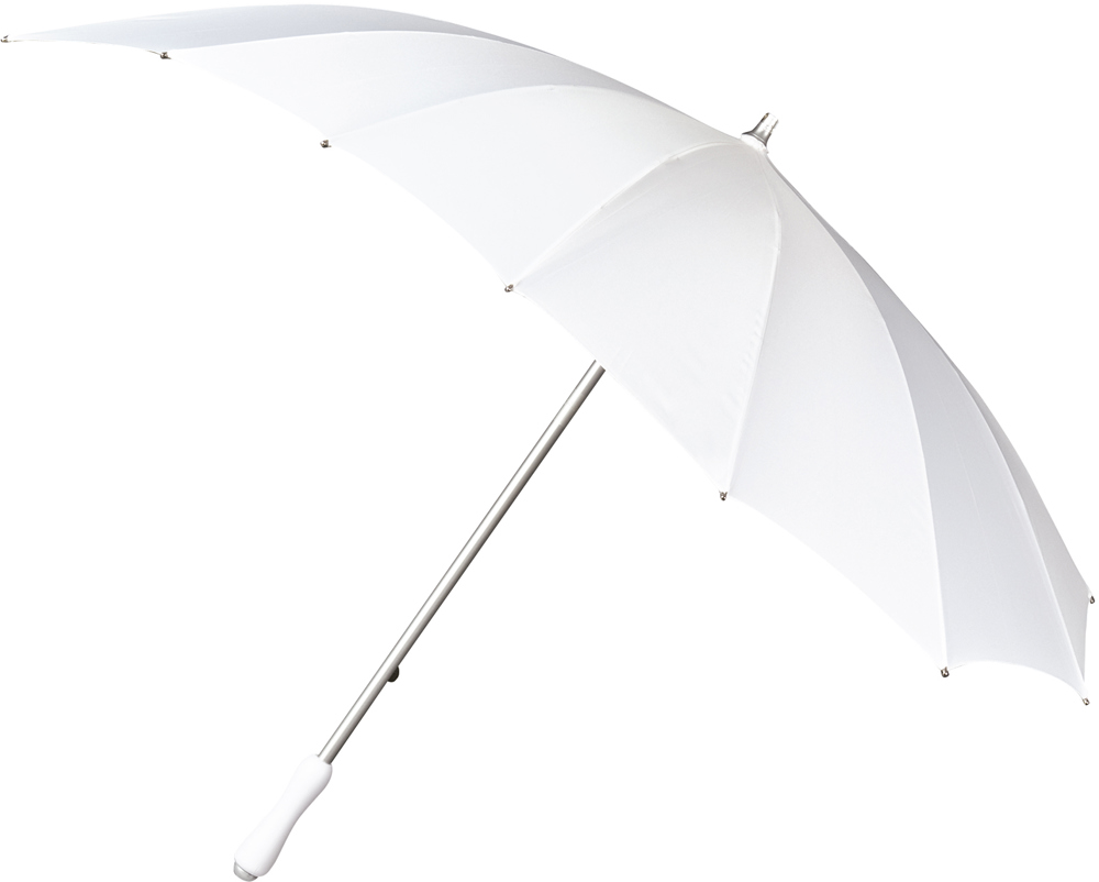 FALCONE - Hartvormige paraplu registered design - Handopening - Windproof -  110 cm - Wit