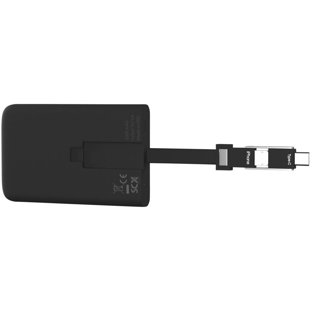 SCX.design P05 emergency 1000mah powerbank met oplichtend logo