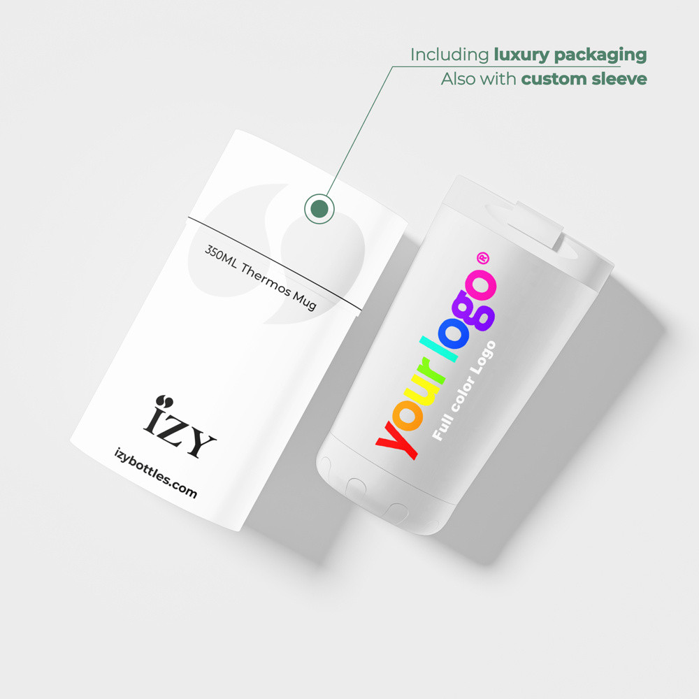 Thermosbeker / Koffiebeker - Wit - 350 ml