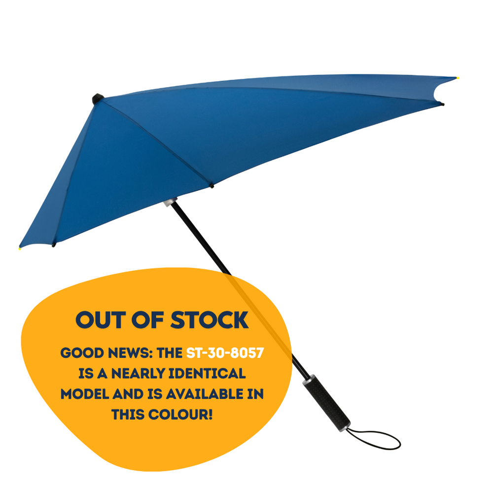 STORMaxi - Arodynamische stormparaplu - Handopening - Windproof -  92 cm - Kobalt blauw (± PMS 293C)