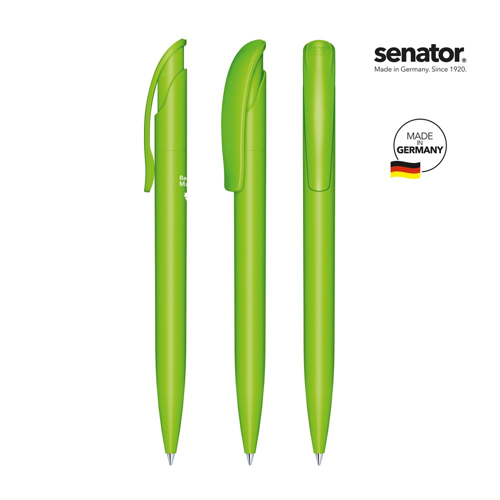 senator® Challenger  Matt Recycled retractable pen - lime green