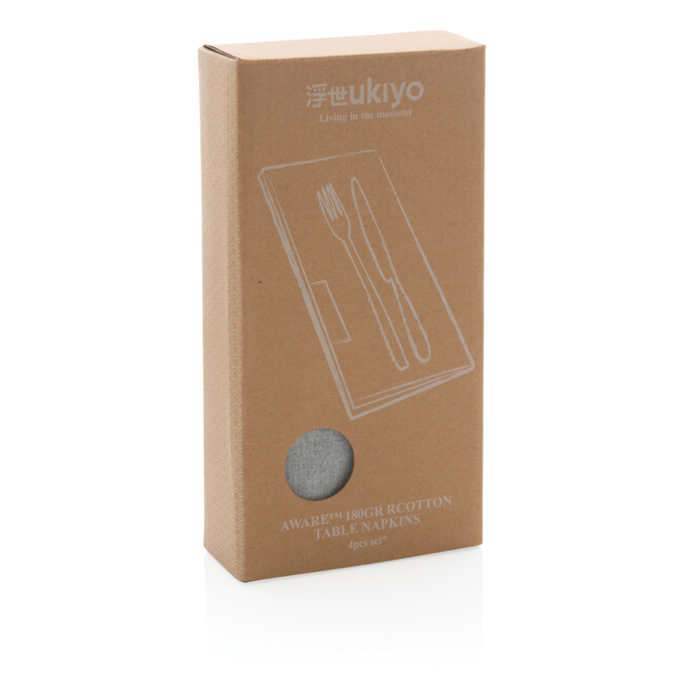 Ukiyo Aware™ 180gr 4-delige set recycled katoenen servetten