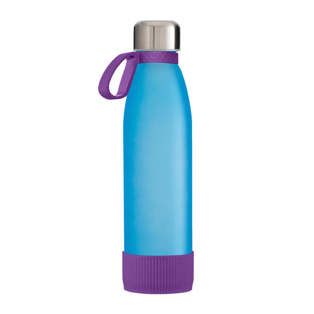 Fles GLASS - paars, zilver, cyaan
