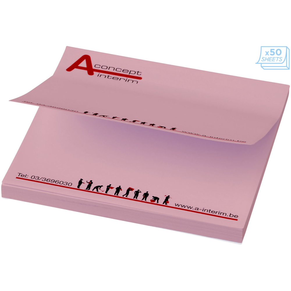 Sticky-Mate® sticky notes 75x75 mm - Lichtroze