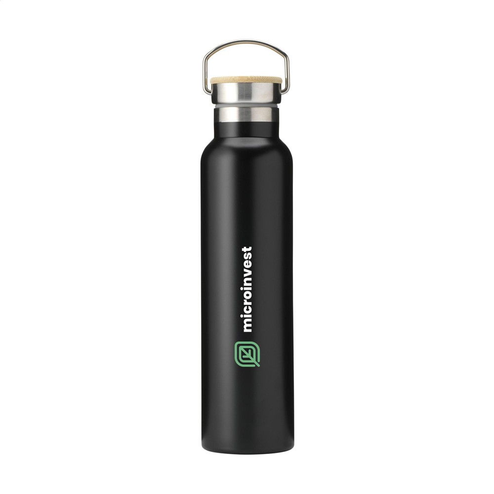 Nordvik RCS Recycled Steel 750 ml drinkfles - zwart (± PMS Black)