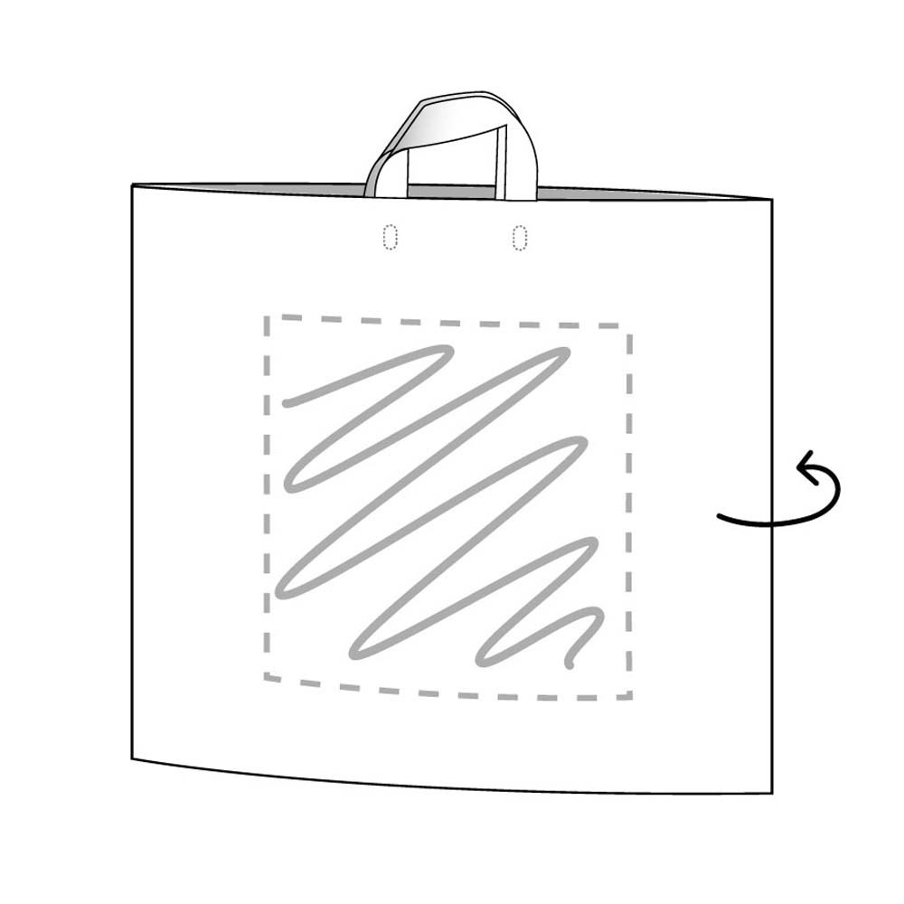 Plastic tas 56 x 45 x 7,5 cm, 48 micron, biologisch afbreekbaar, lushandvat, 2 zijden