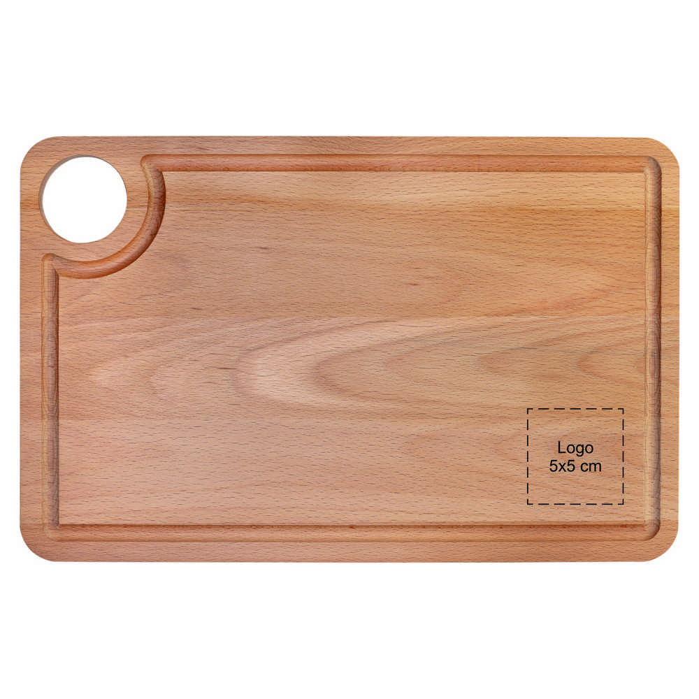 Plank met sapgeul en 'oog' beuken 34x22 cm