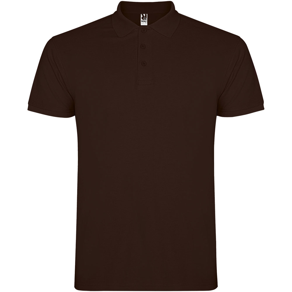 Star 200 g/m² herenpolo met korte mouwen - Chocolade