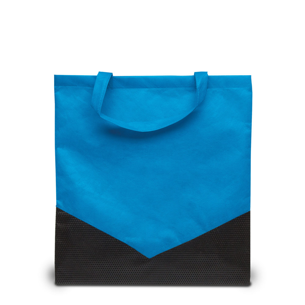 ESPOO – Shopper met korte hengsels - Hemelsblauw/Zwart