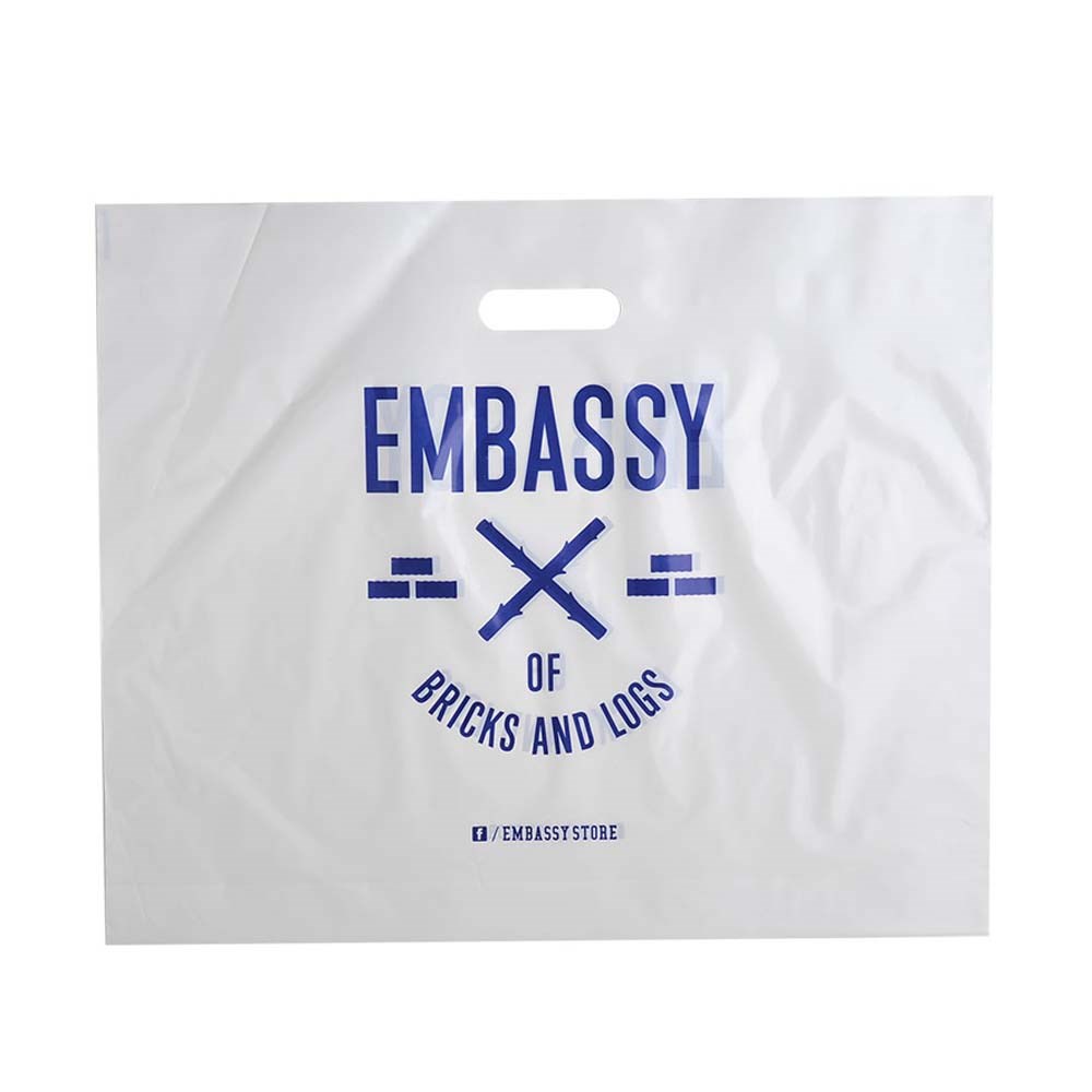 Plastic tas, 61 x 45 x 7,5 cm, 48 micron, ldpe, stanshandvat, 1 zijde