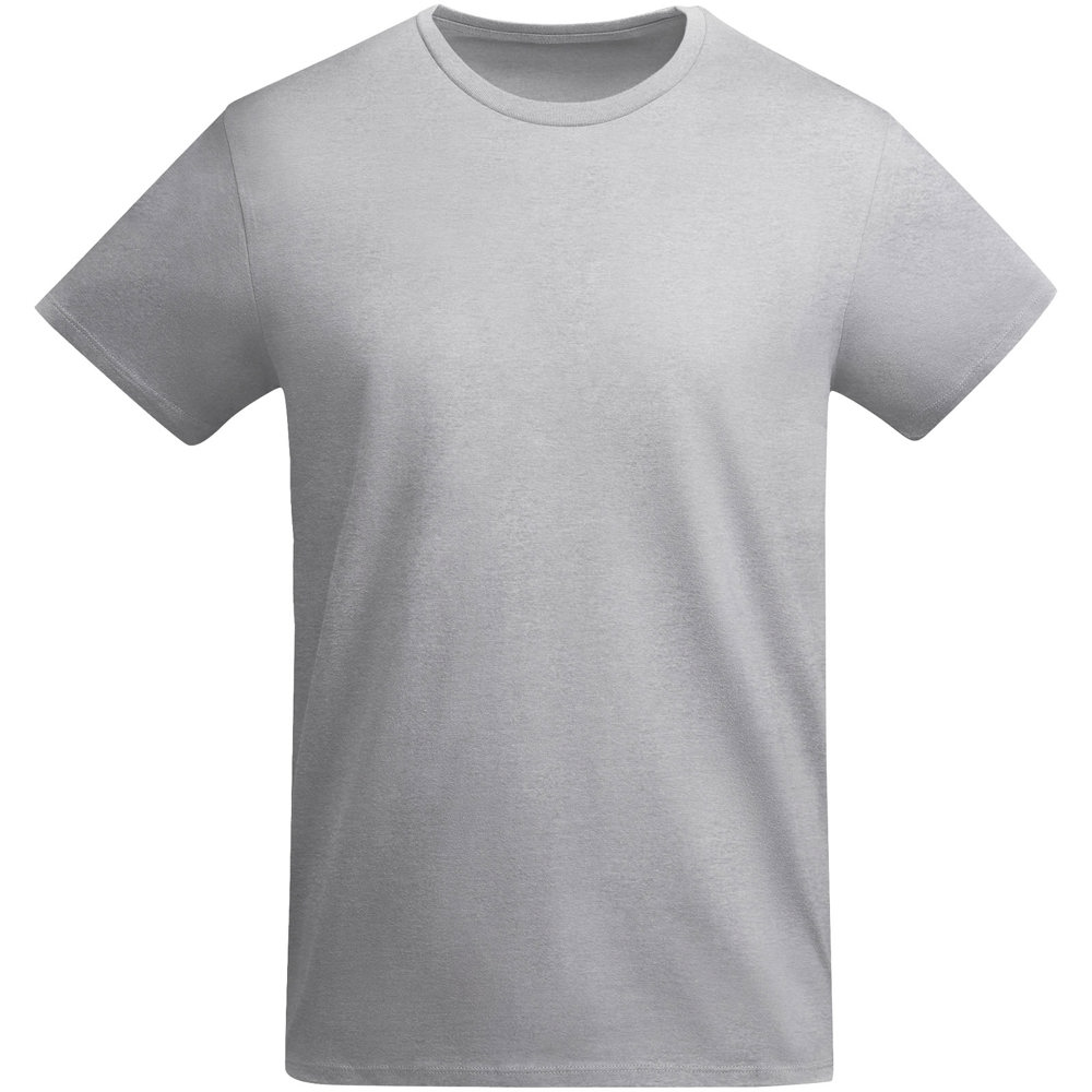 Breda 175 g/m² biologisch katoenen herenshirt met korte mouwen - Gemêleerd grijs