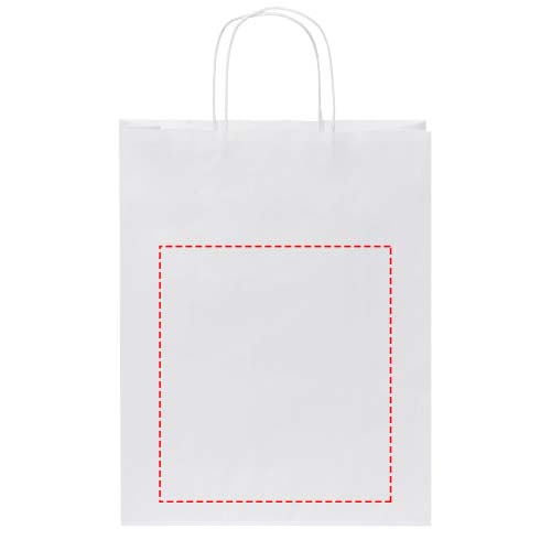 Papieren tas 80 g/m2 gemaakt van kraftpapier met gedraaide handgrepen - 25 x 11 x 32 cm
