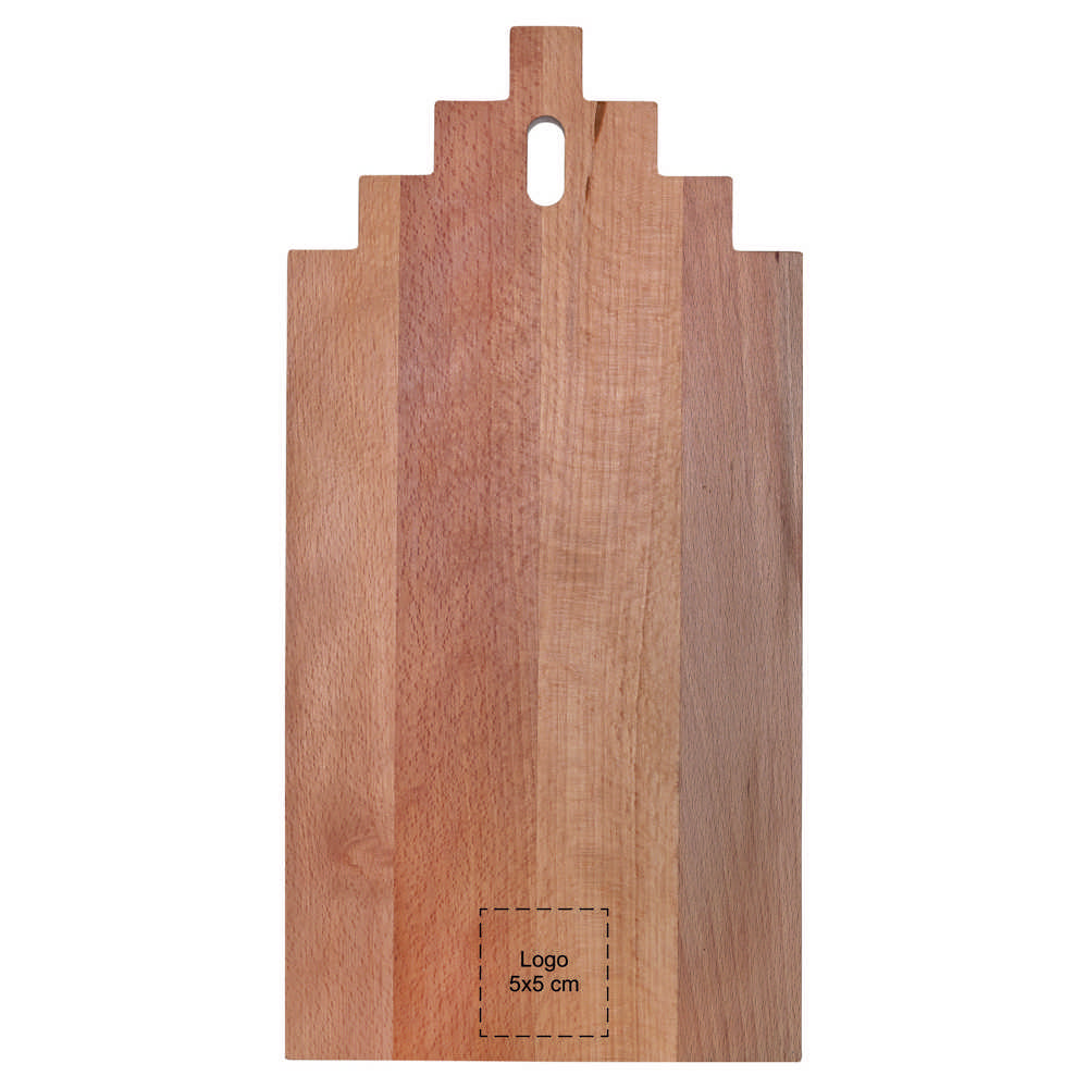 Plank trapgevelhuis beuken 40x20 cm