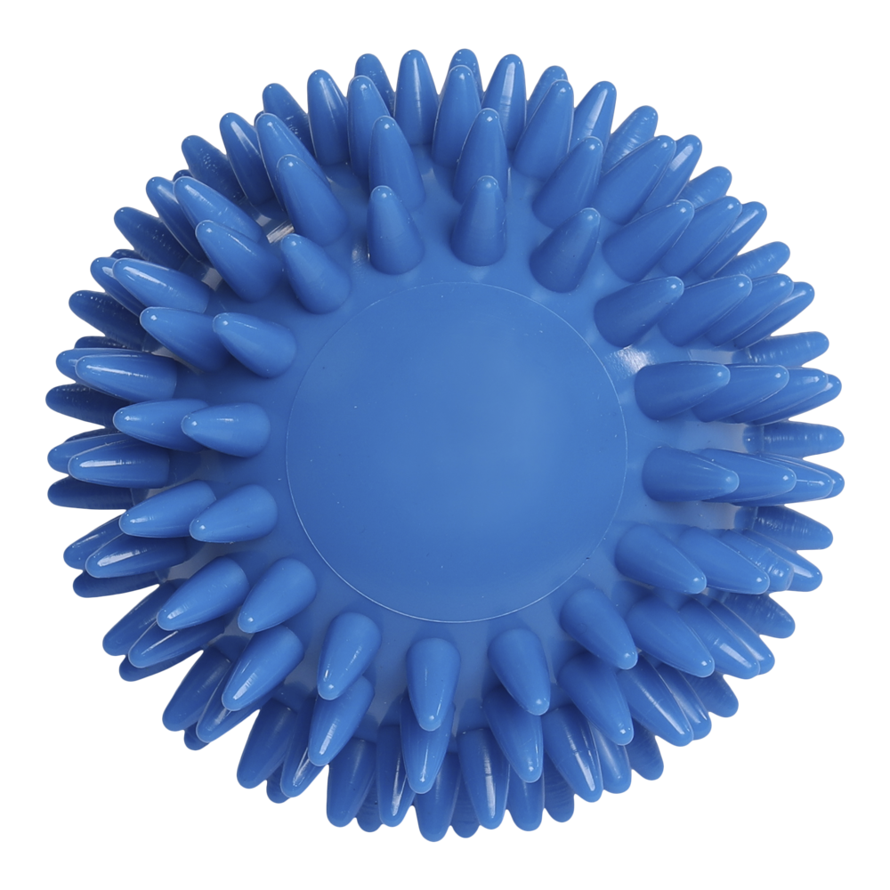 Massagebal / Egelbal met rond reliëf (78 mm, blauw), "Made in Germany"