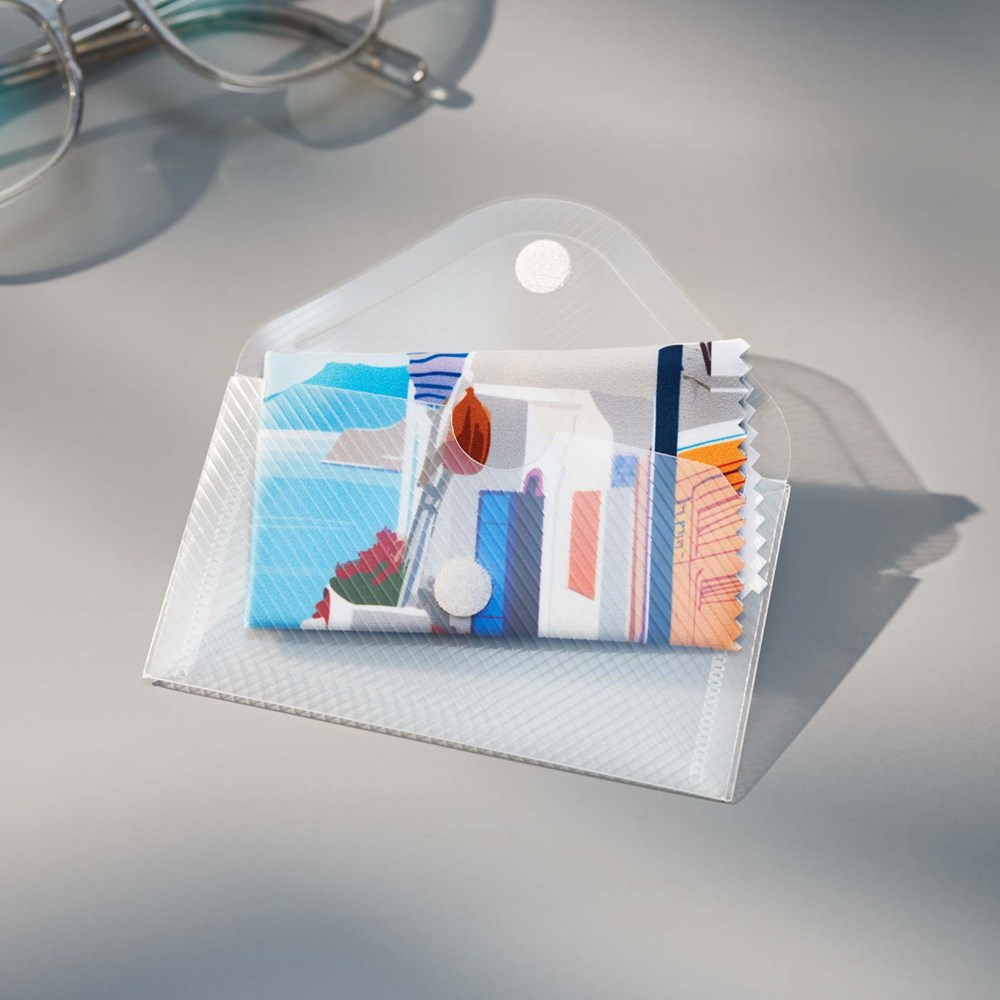 POLYCLEAN brillendoekje 18x15 cm in etui, all-inclusive-pakket