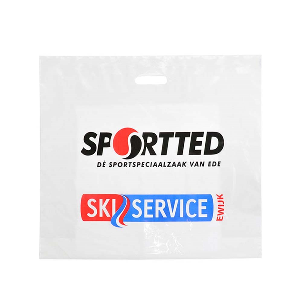 Plastic tas, 61 x 45 x 7,5 cm, 48 micron, ldpe, stanshandvat, 1 zijde