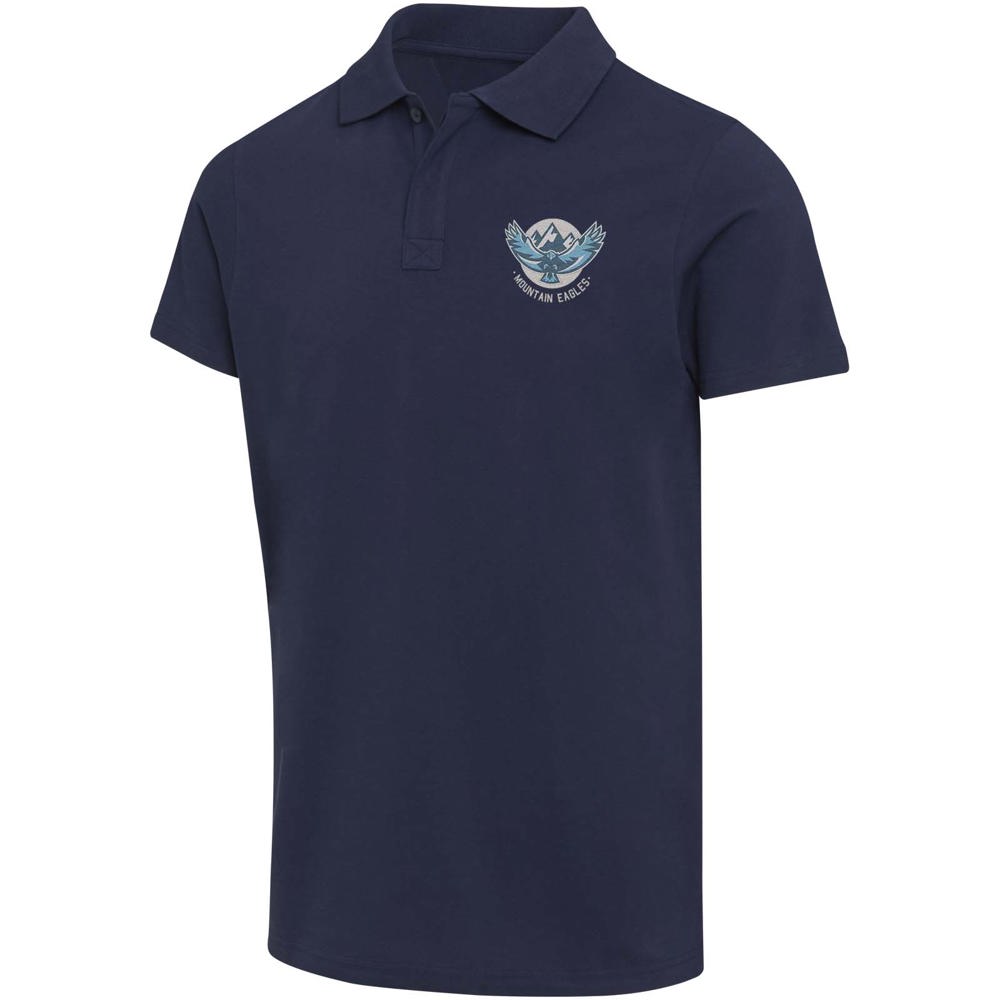 Graphite 180 g/m² unisex OCS organische polo met korte mouwen